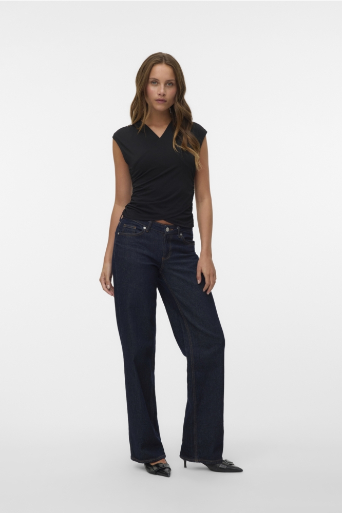 VMDAISY SL V-NECK TOP JRS 10329334 Black